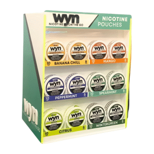 WYN Nicotine Pouches Counter Display FULL 12 SLEEVE IND